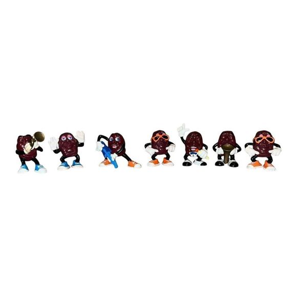 Hardees Vintage Lot of 7 California Raisins Figures Plastic 1989 Musicians EUC - Picture 1 of 6